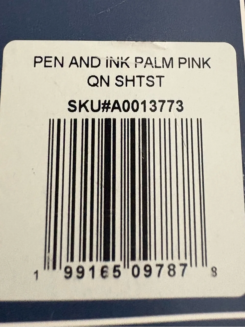 Tommy Bahama NWT Queen 100% Cotton Percale Sheet Set in Pen and Ink Palm/Pink